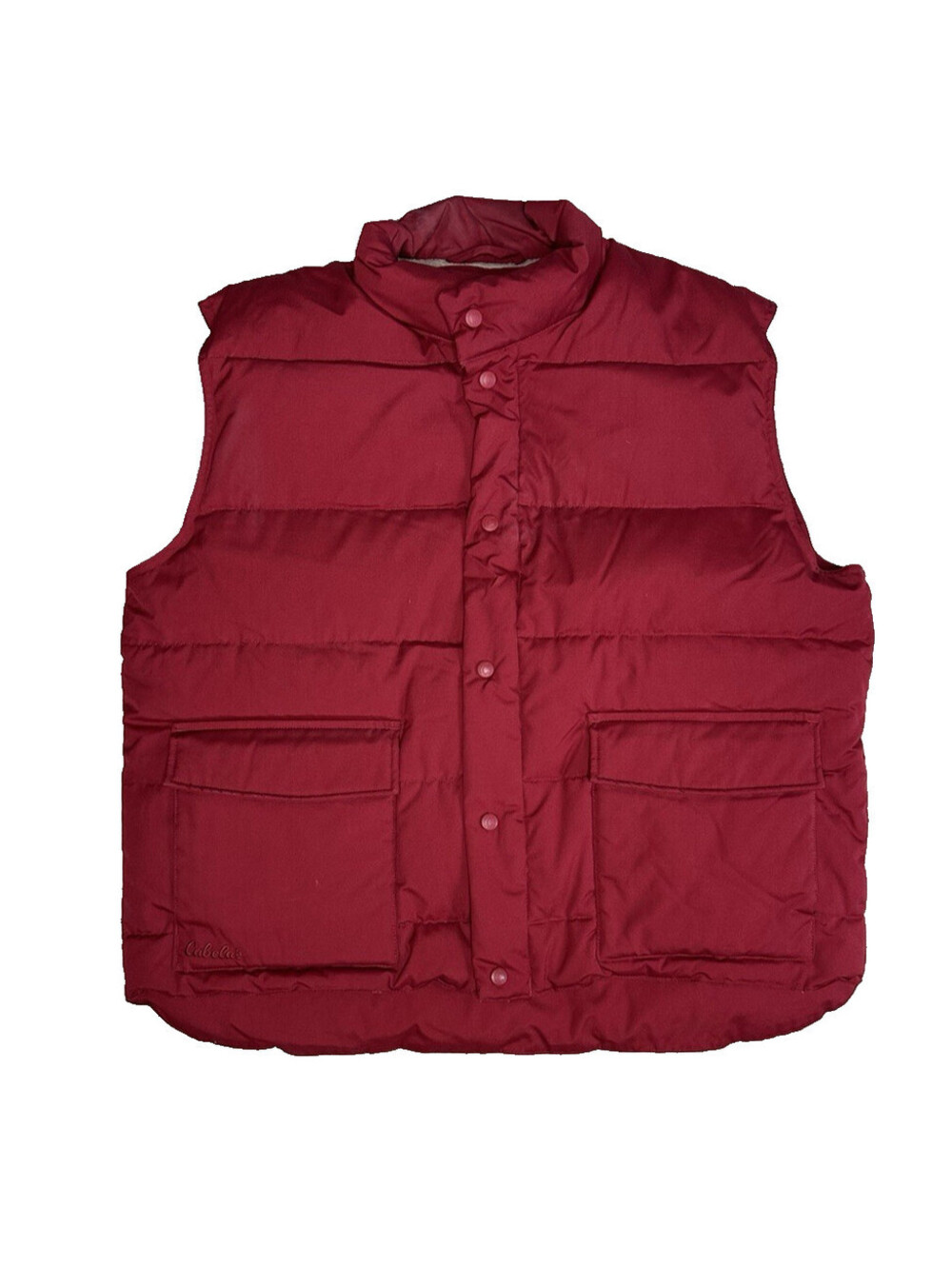 Cabelas Outdoor Gear 550 Fill Goose Down Men XL Premier Puffer Vest Red Full Zip
